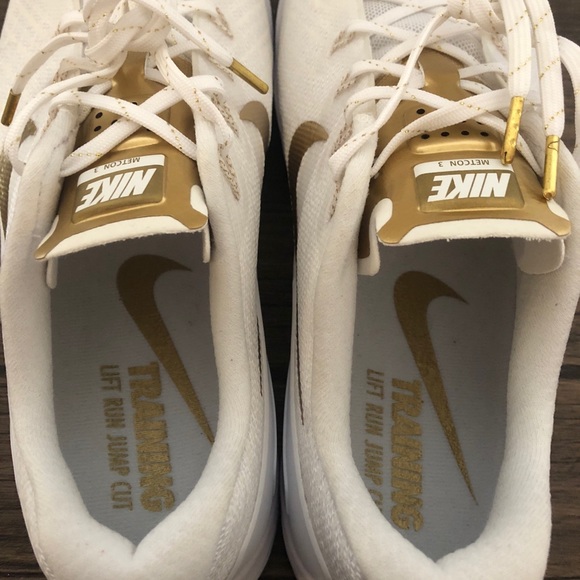 Women’s Nike Metcon 3 White Gold Size 11 - Picture 6 of 7